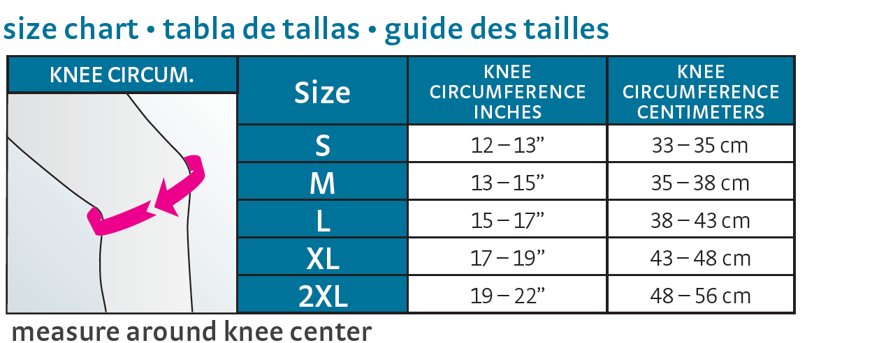 Doc Ortho Protect Patella Tracking Brace Size Chart