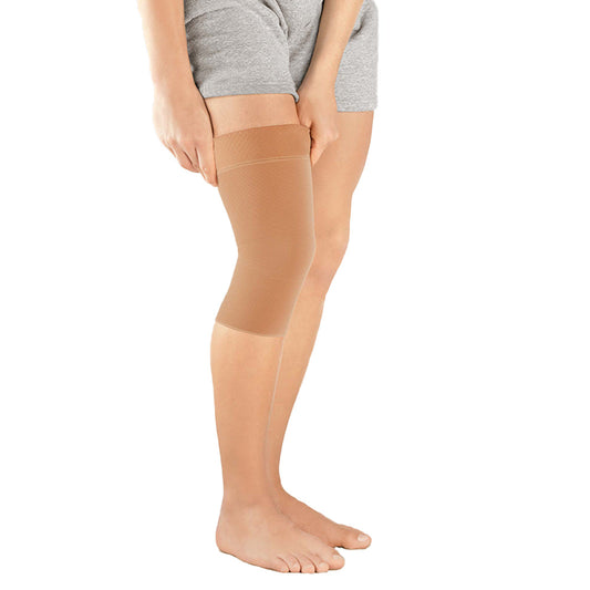 Doc Ortho Seamless Knit Knee Support w/ Silicone Top Band, Beige