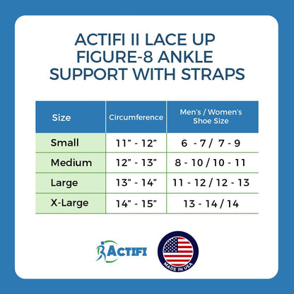 Actifi II Lace Up Figure-8 Ankle Support With Straps