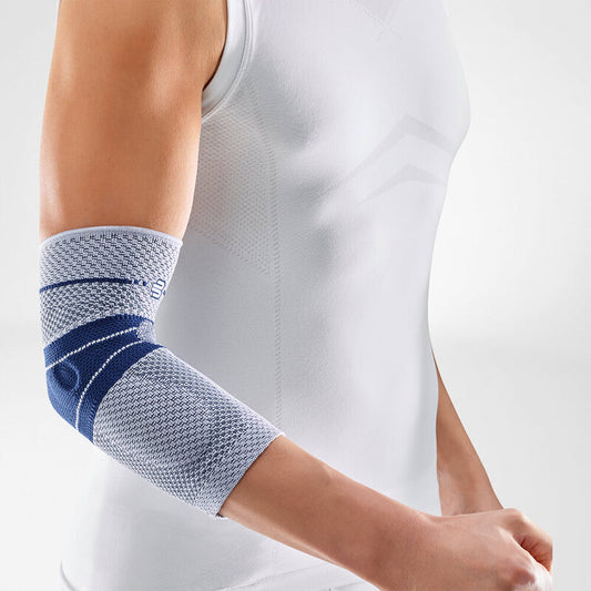 Bauerfeind EpiTrain® Elbow Brace, Titanium/Blue