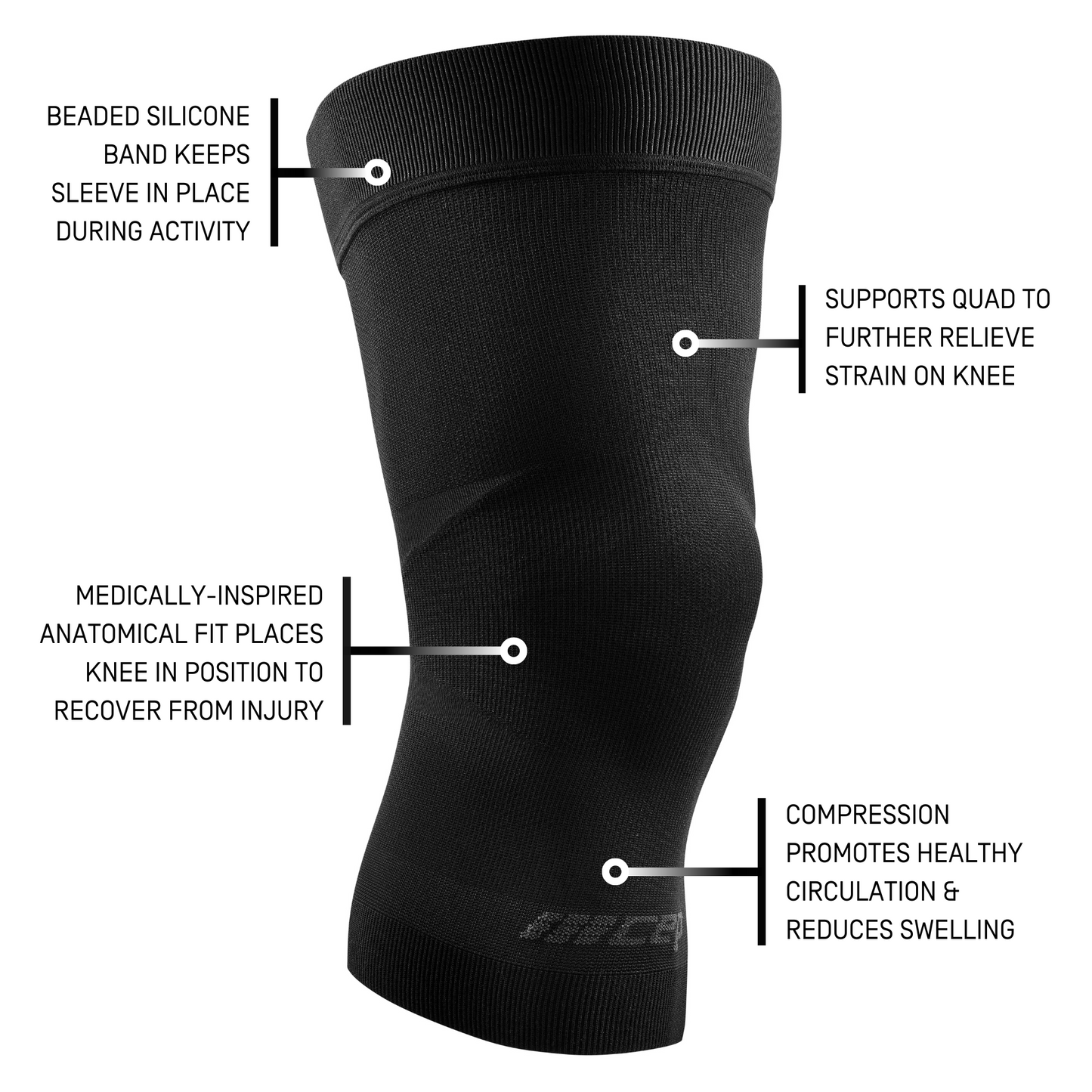 CEP Light Support Knee Sleeve, Diagram